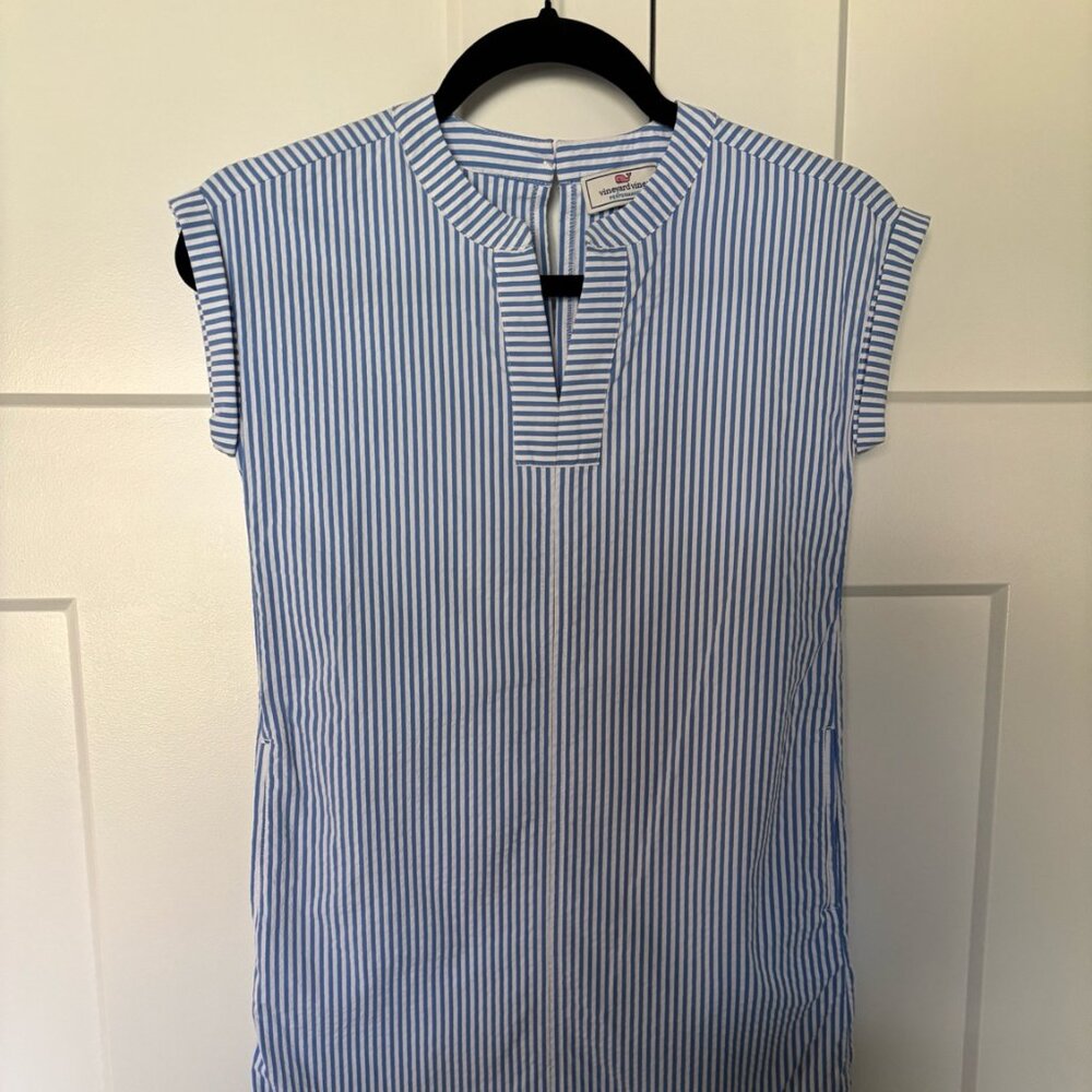 Girls Vineyard Vines Performance Striped cap sleeve Dress - Size Girls MED